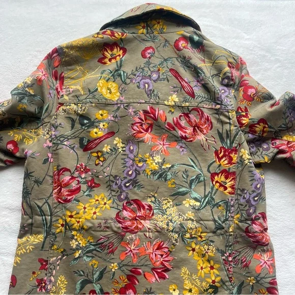 H&M Floral Utility Jacket Women’s Size 8 - Picture 8 of 15
